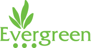 Evergreen landscape and construction-logo
